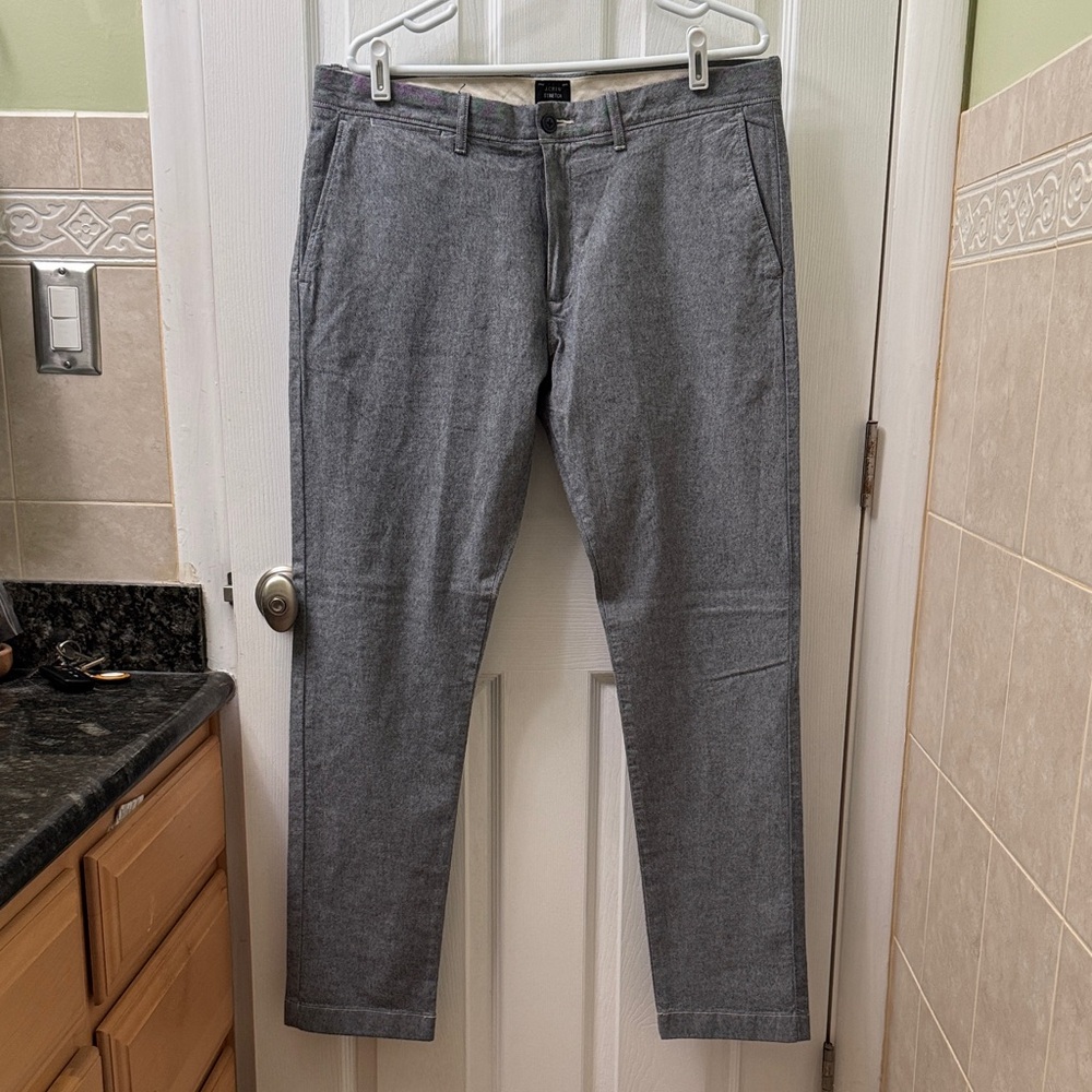 J. Crew Men's blue heathered Chinos